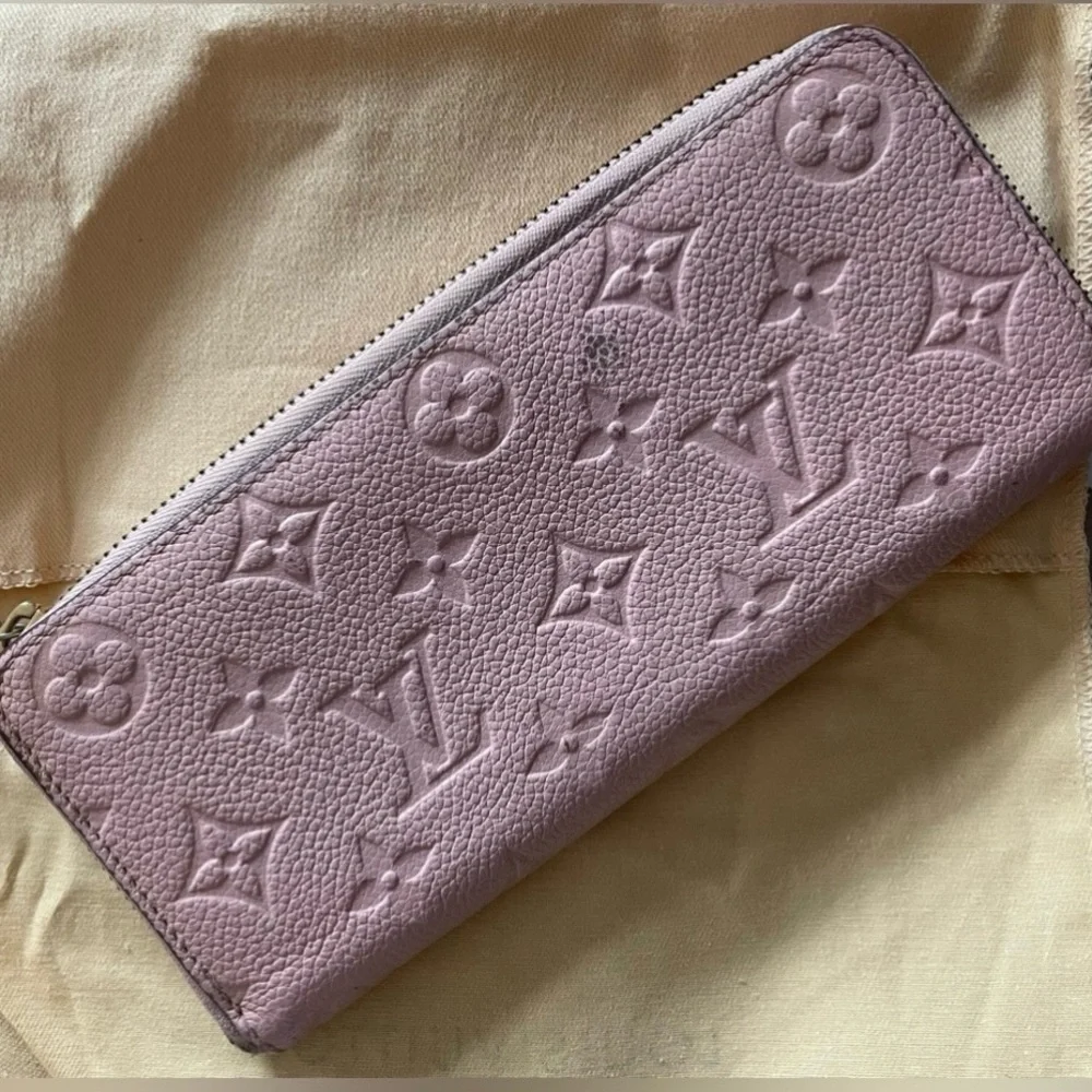 Louis Vuitton Monogram Empreinte Zippy Wallet Limited Edition Rose Poudre Pink